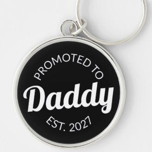 Porte-clés Promu Papa 2027 Futur Papa Cadeau Baby Shower Je