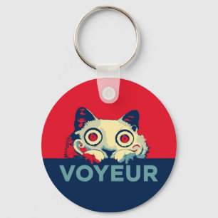 Porte-clés Propagande de chat VOYEUR