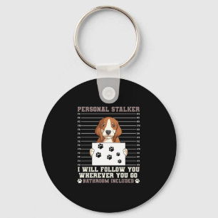 Porte-clés Propriétaire de beagle homme éleveur petit chien à