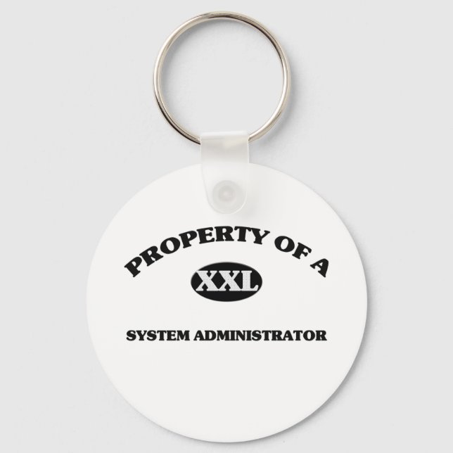 Porte-clés Propriété d'un ADMINISTRATEUR SYSTÈME (Recto)