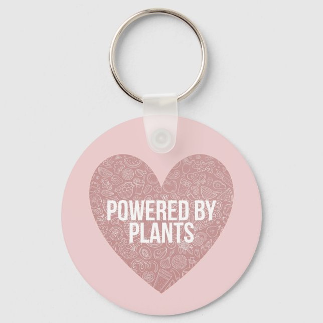 Porte-clés Propulsé par une citation végétalienne plante (Recto)