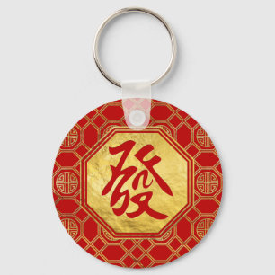 Porte-clés Prospérité Feng Shui Symbole en forme de bagua