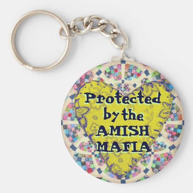 Porte-clés Protection de la mafia Amish ! Porte-clés! (Devant)