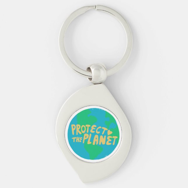 Porte-clés PROTÉGER LA PLANÈTE SAVE EARTH Eco Green (Devant)