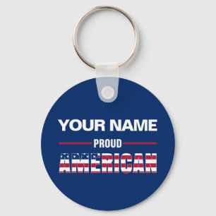 Porte-clés Proud American Personalized