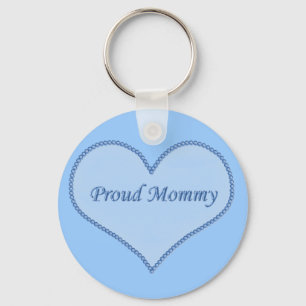 Porte-clés Proud Mommy Keychain, Blue