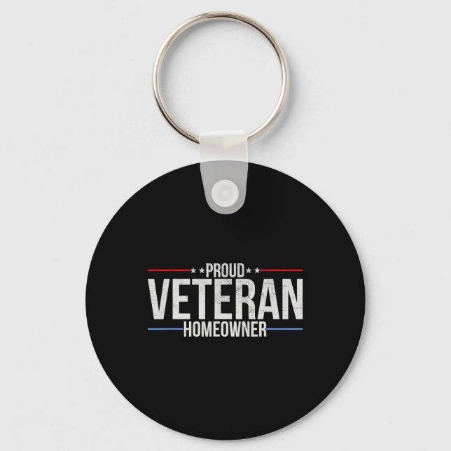 Porte-clés Proud Veteran Homeowner - New House Owner Military (Recto)