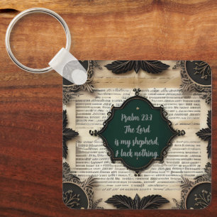Porte-clés Psaume 23 de la Bible, cadeau