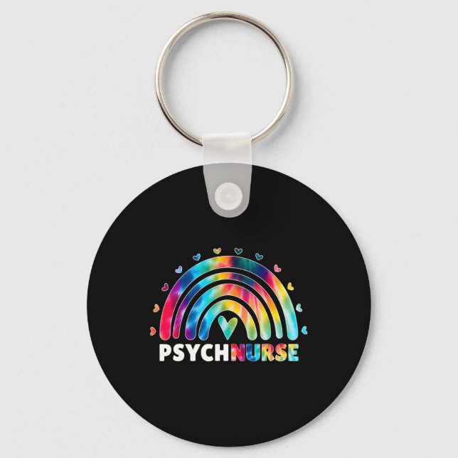 Porte-clés Psych Infirmière Tie Dye Infirmière Santé mentale  (Recto)