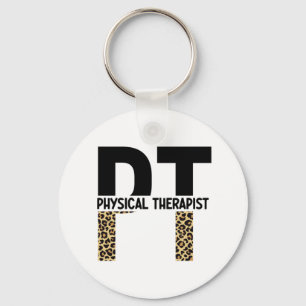 Porte-clés PT physiothérapeute Cheetah Imprimer PT Cadeaux Gr