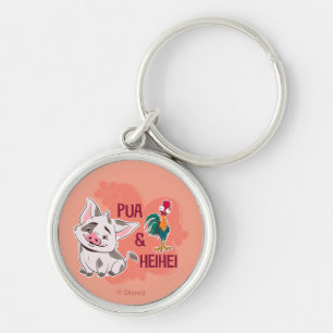 Porte-clés Pua & Heihei Nom floral Graphique