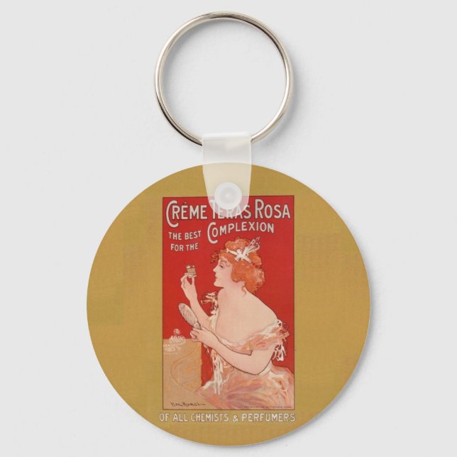 Porte-clés Publicité de beauté vintage (Recto)