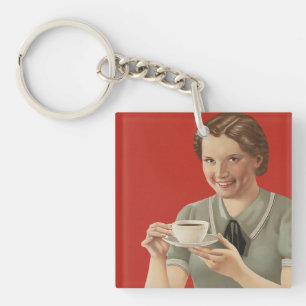 Porte-clés Publicité vintage sur le café