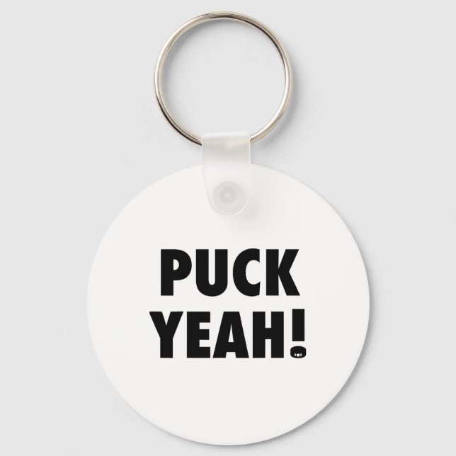 Porte-clés Puck Ouais ! T Hockey S Pour Les Fans (Recto)