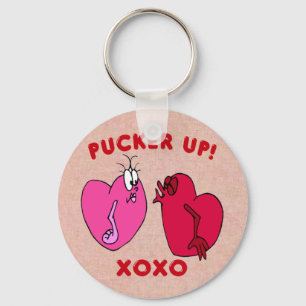 Porte-clés Pucker Up Valentine Hearts Porte - clé