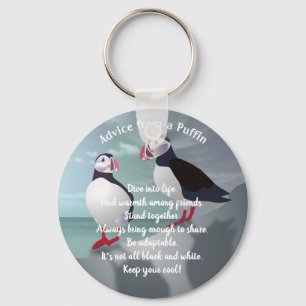 Porte-clés Puffins Design Keychain