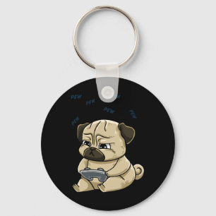 Porte-clés Pug Pew Manette Mignon Hob