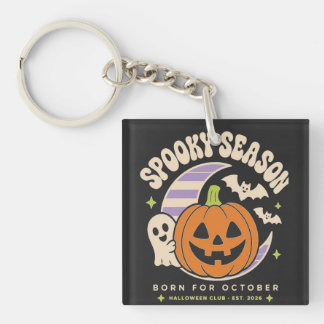 Porte-clés Pull Halloween Saison Effrayante Née en Octobre