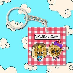 Porte-clés Pun gaufre Cute Kawaii