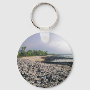 Porte-clés PunaluGu Plage de sable noir Hawaii Big Island