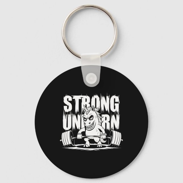 Porte-clés Punk Poids Bodybuilding Unicorn (Recto)