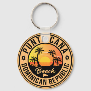 Porte-clés Punta Cana Dominican Palm Tree Beach Vintage