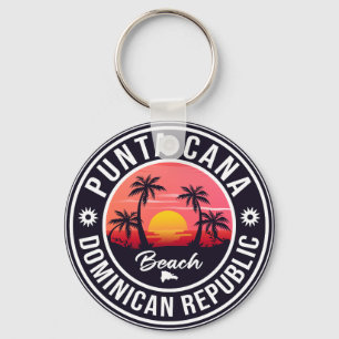 Porte-clés Punta Cana Dominican Palm Tree Beach Vintage