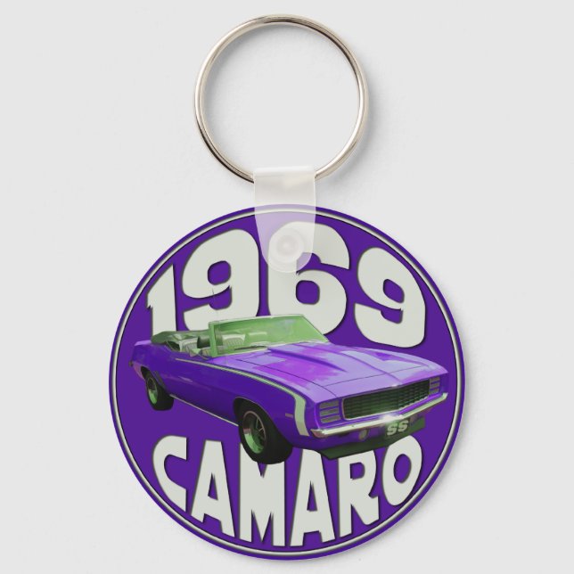 Porte-clés Purple 1969 Camaro Super Sport plein (Recto)