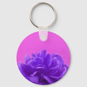 Porte-clés Purple and Raspberry Floral Art