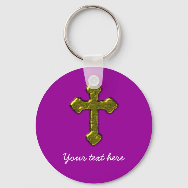 Porte-clés Purple Christian Personnalisable (Recto)