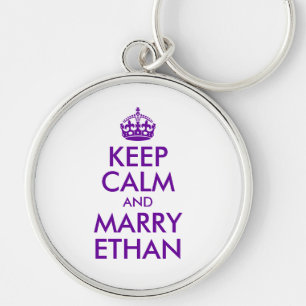 Porte-clés Purple Conserver le calme et épouser Ethan