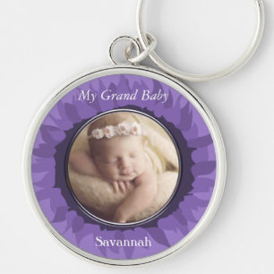 Porte-clés Purple Gerber Daisy Baby Photo