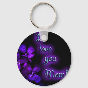 Porte-clés Purple I Love You Maman design