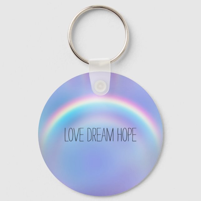 Porte-clés Purple Rainbow Love Dream Hope Personnalisé (Recto)