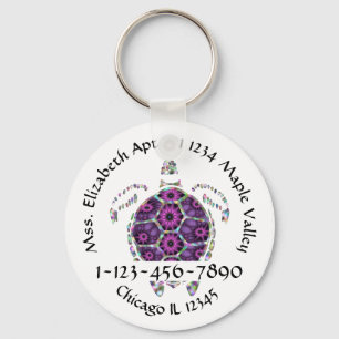 Porte-clés Purple Sea Turtle Accueil Coordonnées