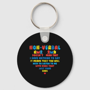 Porte-clés Puzzle de coeur non verbalement Écouter Sensibilis