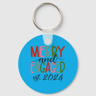 Porte-clés Pyjama de Noël pour hommes Merry And Engaged Est 2