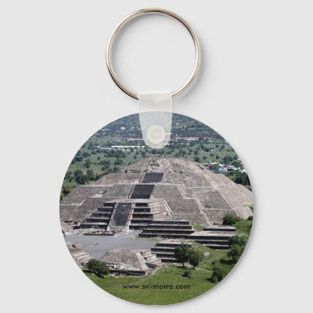 Porte-clés Pyramide de la Lune, Teotihuacan, Mexique (Recto)
