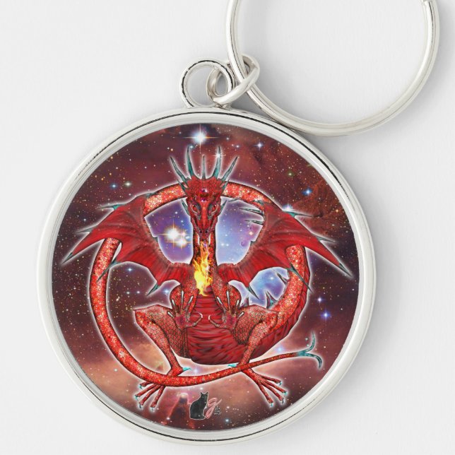 Porte-clés Pyrope Porte - clé de dragon cosmique (Devant)