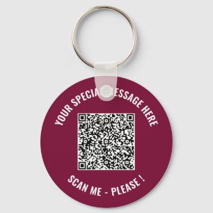 Porte-clés QR Code Info Votre Message Cadeau Porte - clé Surp