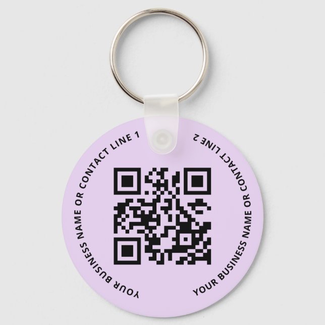 Porte-clés QR Code Logo Business Purple (Recto)