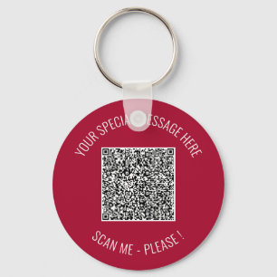 Porte-clés QR Code Your Special Message Surprise Keychain