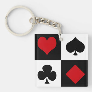 Porte-clés Quatre combinaisons de cartes