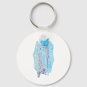 Porte-clés Quatre Léopard Bleu Et Violet Medley Motif Overs