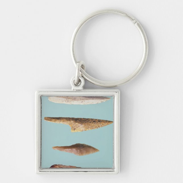 Porte-clés Quatre outils de silex (Devant)