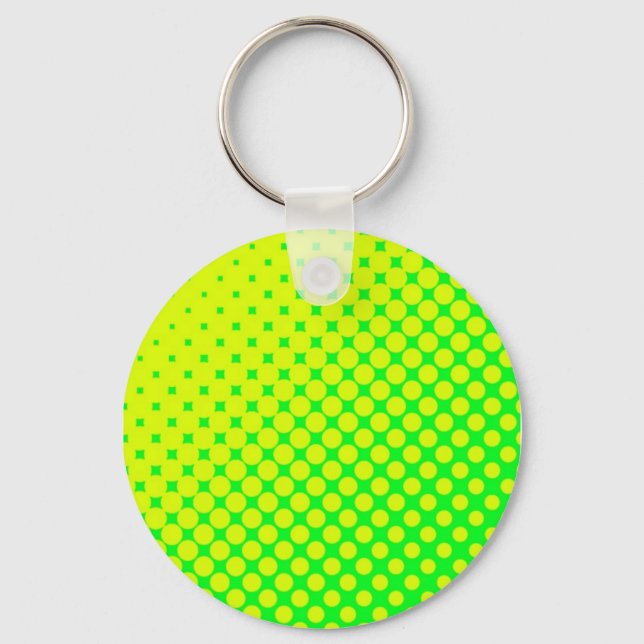 Porte-clés Quatre-vingts rétro Vert & Jaune Porte - clé (Recto)