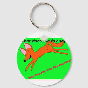 Porte-clés Que dit le renard ?