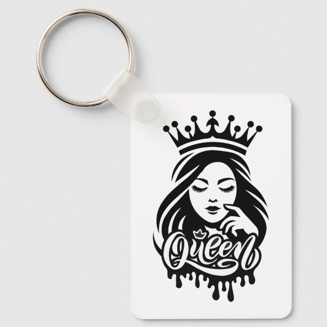 Porte-clés Queen Design – Elegant Royal Crown (Recto)