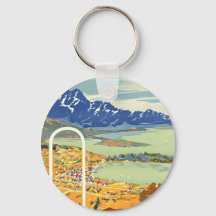 Porte-clés Queenstown, Vintage voyage néo-zélandais