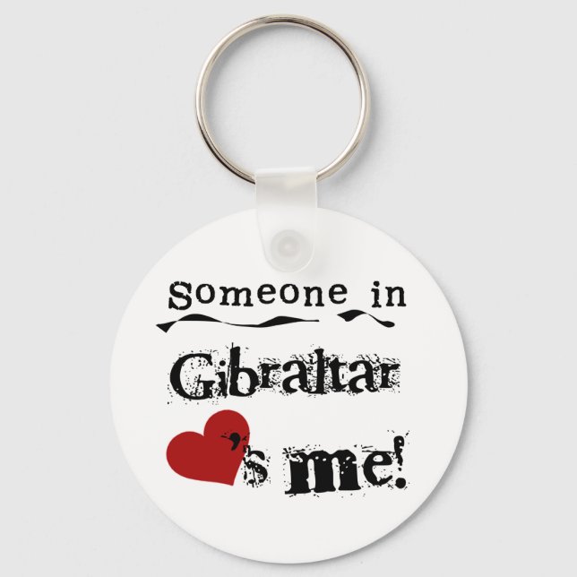 Porte-clés Quelqu'Un À Gibraltar M'Aime (Recto)